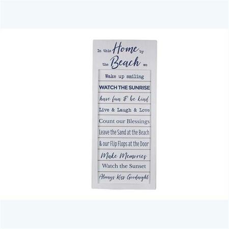 YOUNGS Wood Beach Rules Window Shutter Wall Sign 61546